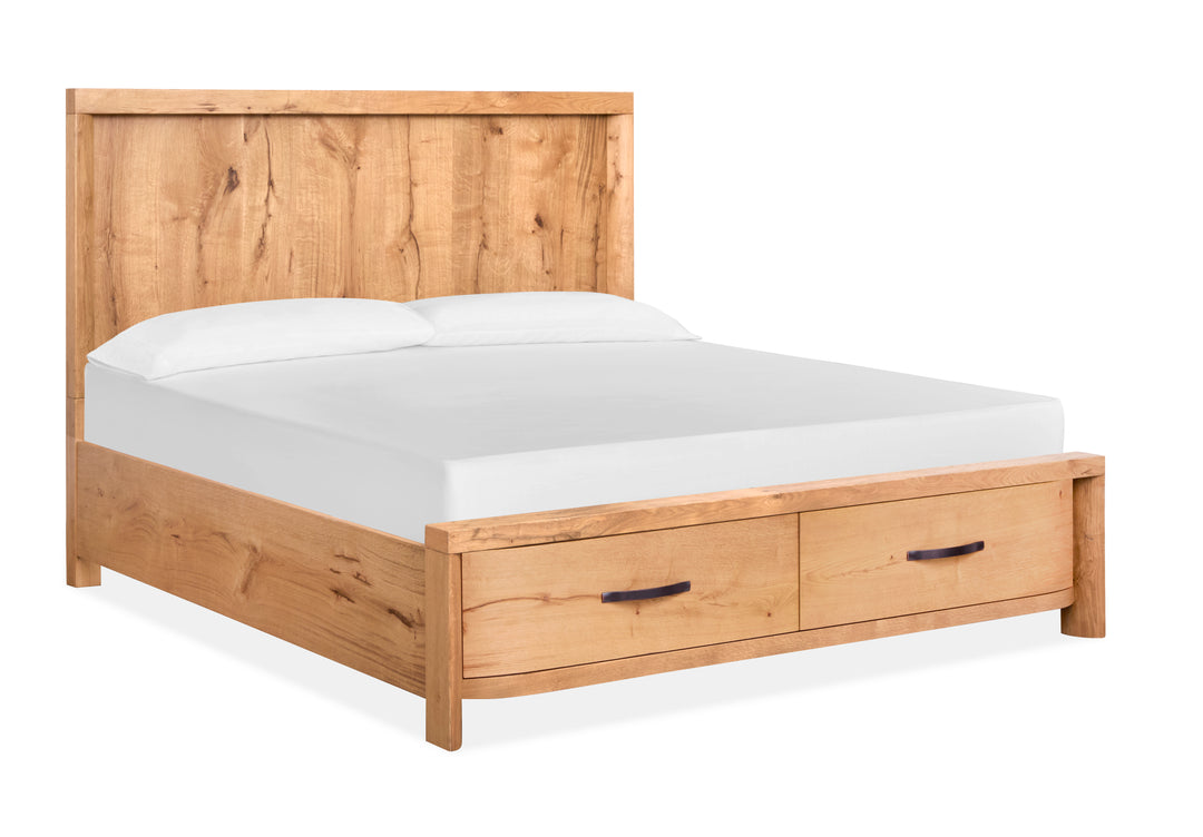 Laramie Honey Wheat California King Panel Storage Bed - B6433-74A