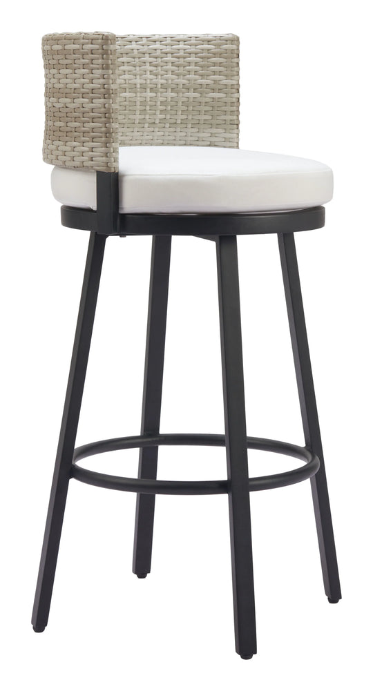 Zuo Midnight Wave Barstool White BAR STOOLS + COUNTER STOOLS