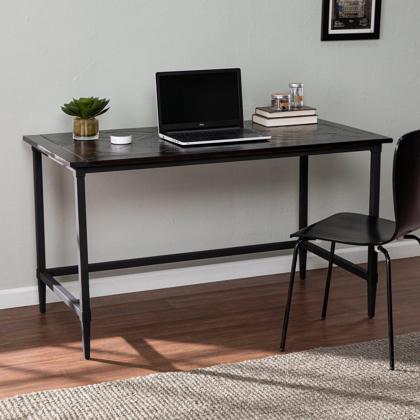 SEI Furniture Lawrenny Reclaimed Wood Desk - Black DESKS