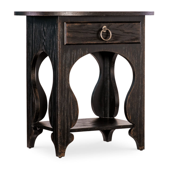 American Home Furniture | Hooker Furniture - Americana One-Drawer Oval Nightstand - Molasses