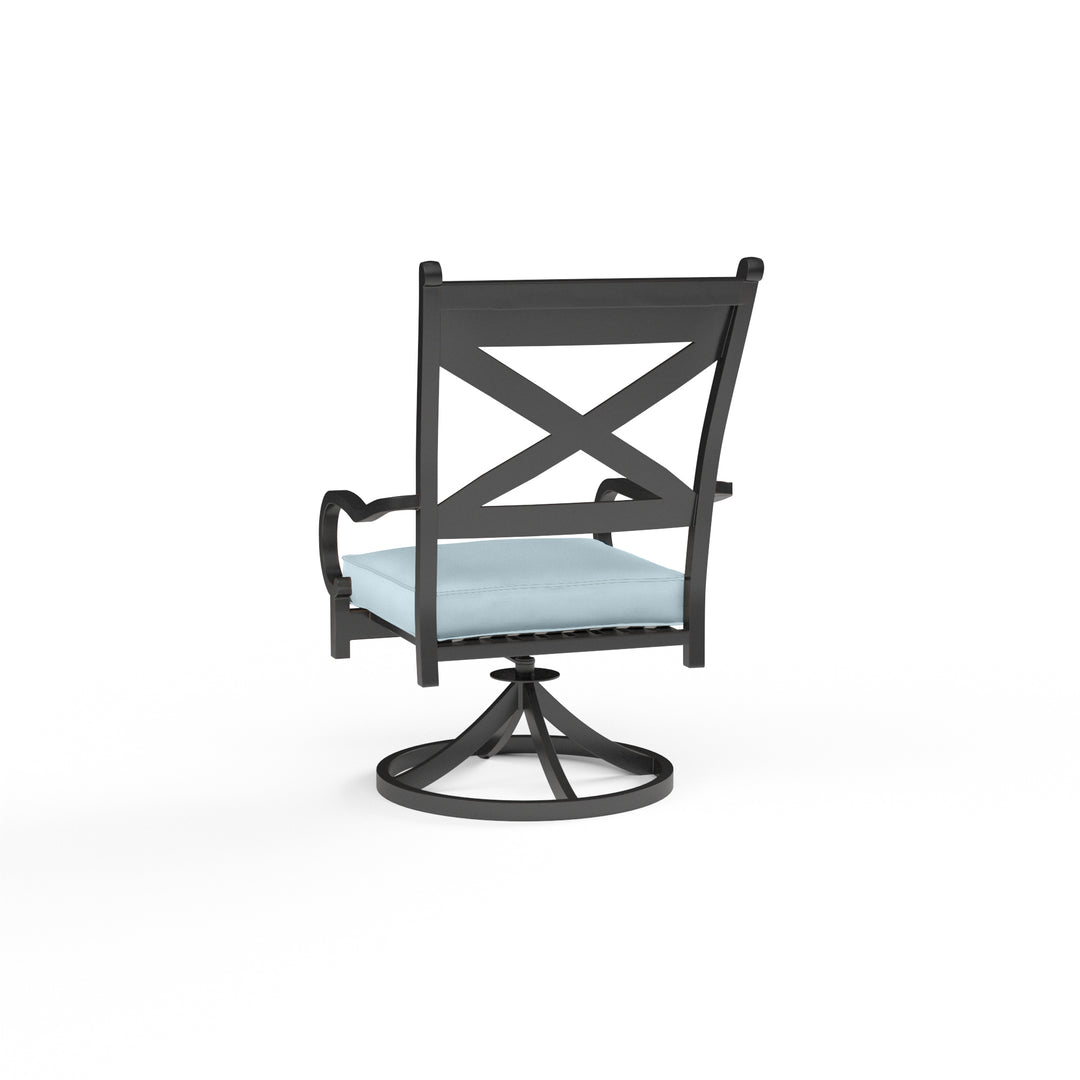Monterey Swivel Dining Chair in Canvas Skyline w/ Self Welt