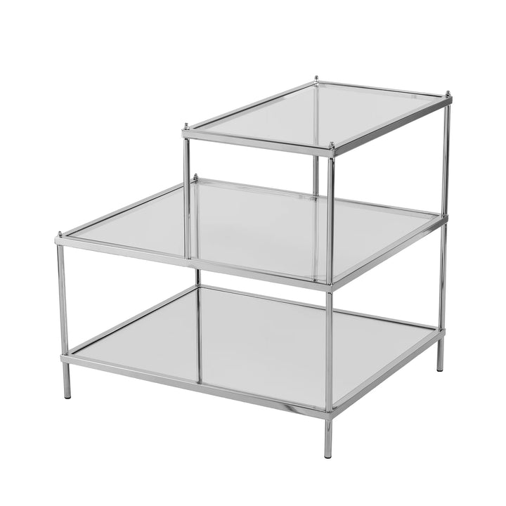 Knox Glam Mirrored Accent Table - Chrome - AmericanHomeFurniture