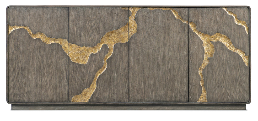 American Home Furniture | Hooker Furniture - Melange Fissured Entertainment Credenza