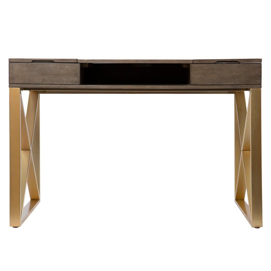 SEI Furniture Bardmont Two-Tone Desk w/ Storage DESKS