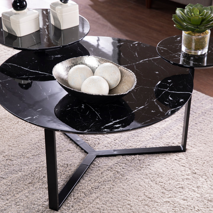 American Home Furniture | SEI Furniture - Saxelby Faux Marble Cocktail Table