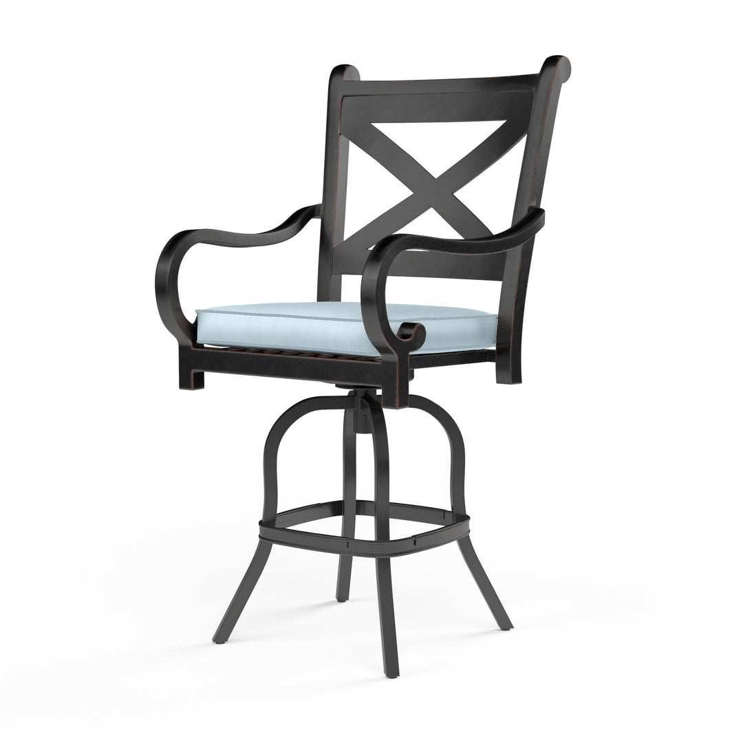 Monterey Barstool in Canvas Skyline w/ Self Welt