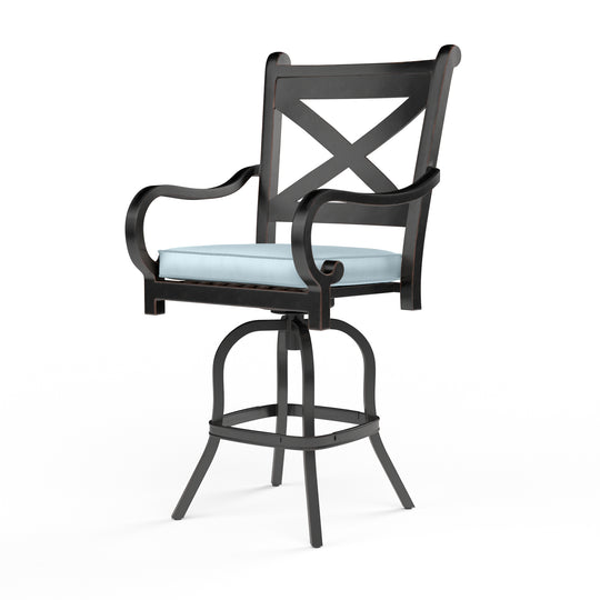 Monterey Counter Stool in Canvas Skyline w/ Self Welt