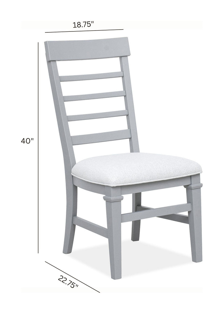 Charleston Harbor Gray Grey Upholstered Side Chair - Set of 2 - D5611-62GY