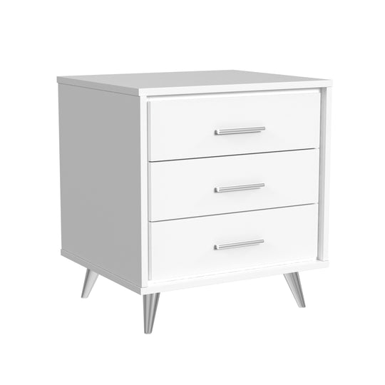 SEI Furniture Oren Nightstand with Drawers - White NIGHTSTANDS