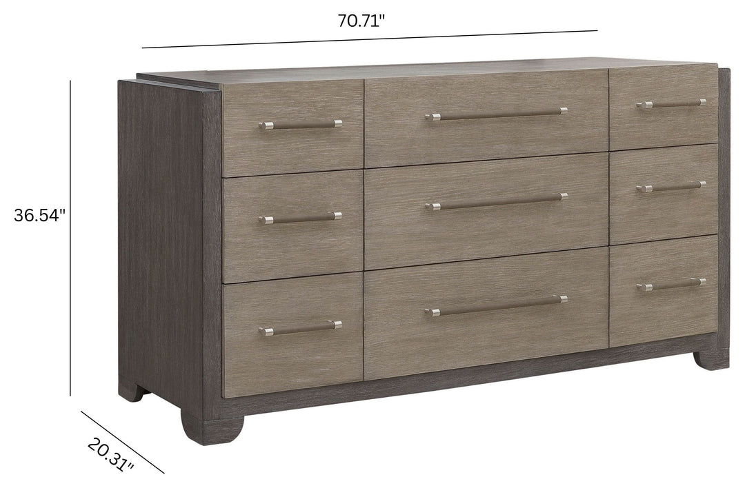 Anderson Park Moose Trail And Frontier Brown 9 Drawer Dresser - P402100