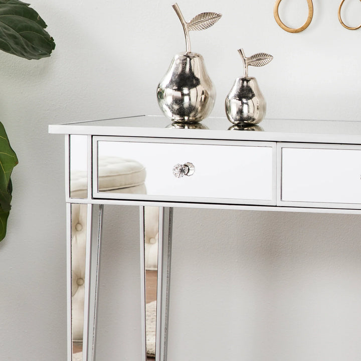 Mirage Mirrored 2-Drawer Console Table - AmericanHomeFurniture