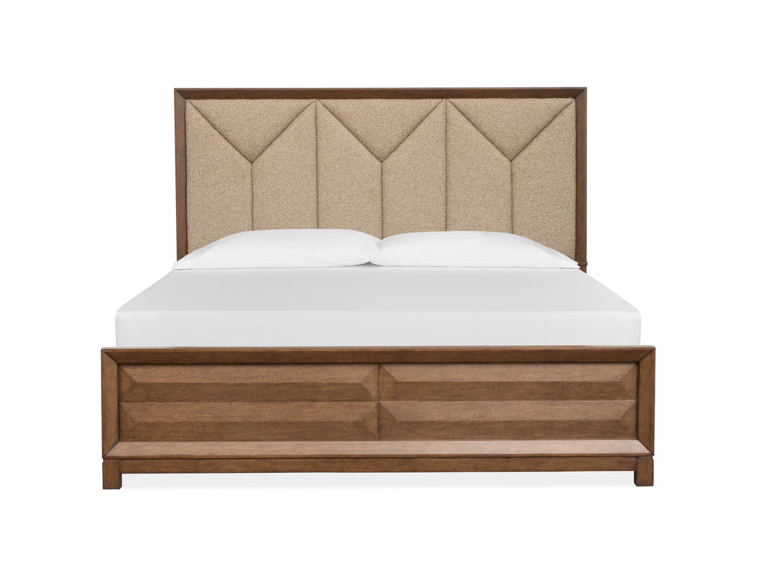Callisto Bourbon Brown King Upholstered Panel Bed - B6396-65