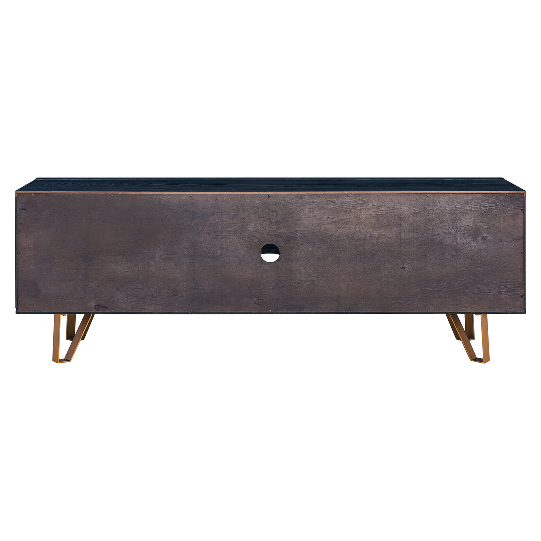 American Home Furniture | SEI Furniture - Malone Black Entertainment Console