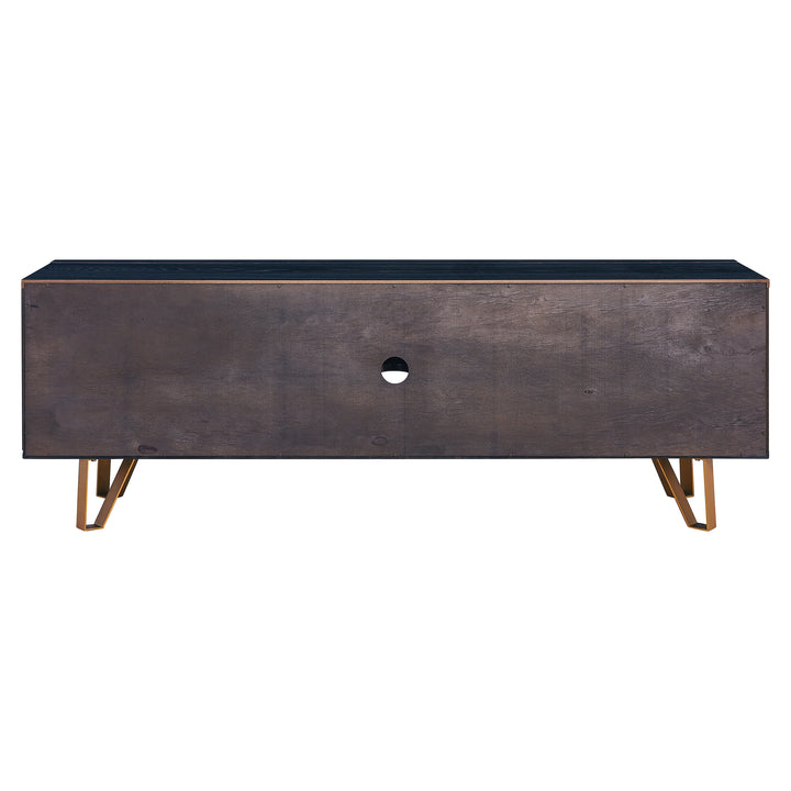 American Home Furniture | SEI Furniture - Malone Black Entertainment Console