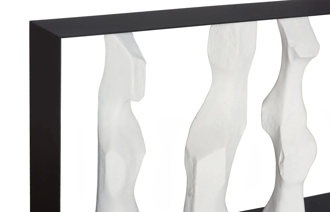 American Home Furniture Phillips Collection Cast Women Metal Framed Console