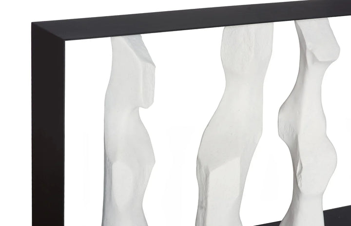 American Home Furniture Phillips Collection Cast Women Metal Framed Console