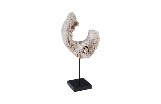 American Home Furniture Phillips Collection Eroded Wood C Sculpture on Stand 