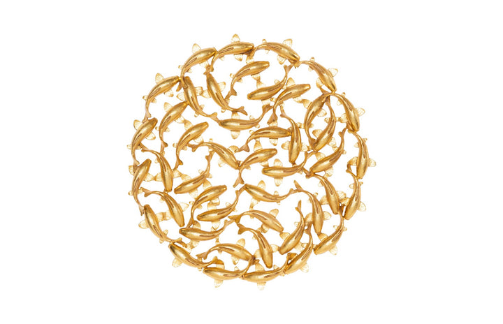 60"D x 5"W x 60"H/Gold Leaf