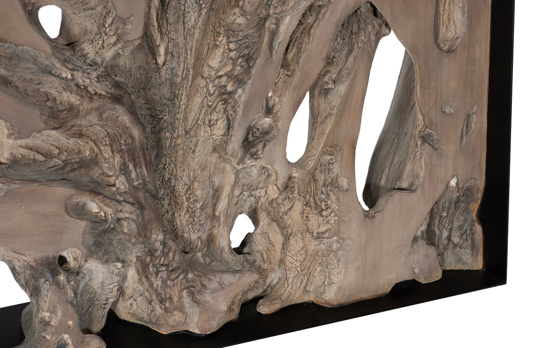 60"D x 12"W x 34"H/Gray Wood Finish