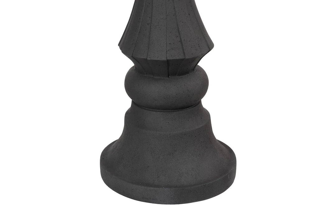 17"D x 17"W x 59"H/Cast Stone Black