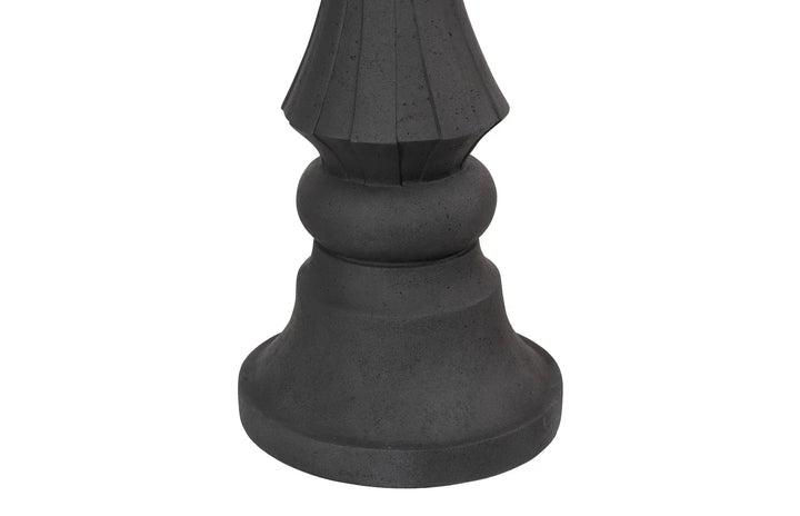 17"D x 17"W x 59"H/Cast Stone Black