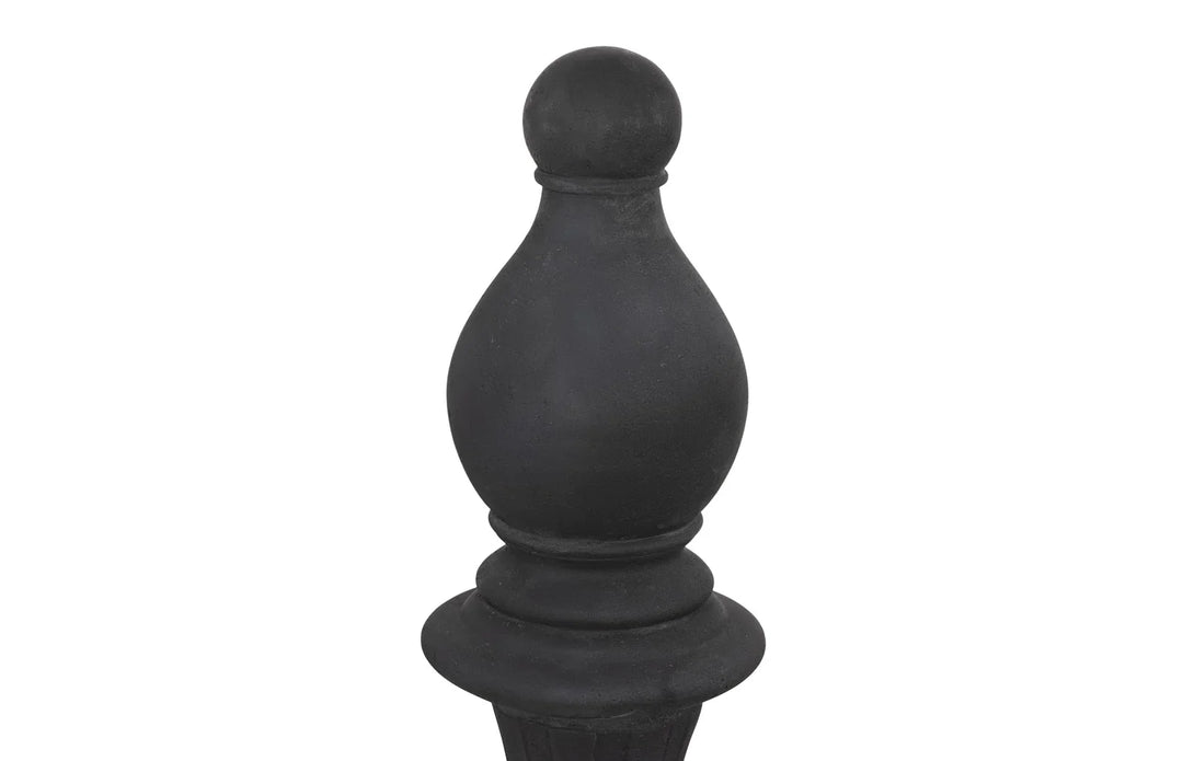 12"D x 12"W x 40"H/Cast Stone Black