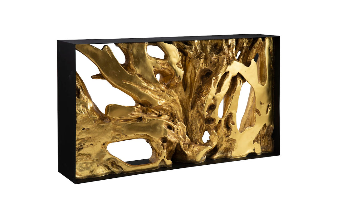 60"D x 12"W x 34"H/Resin, Gold Leaf, SM