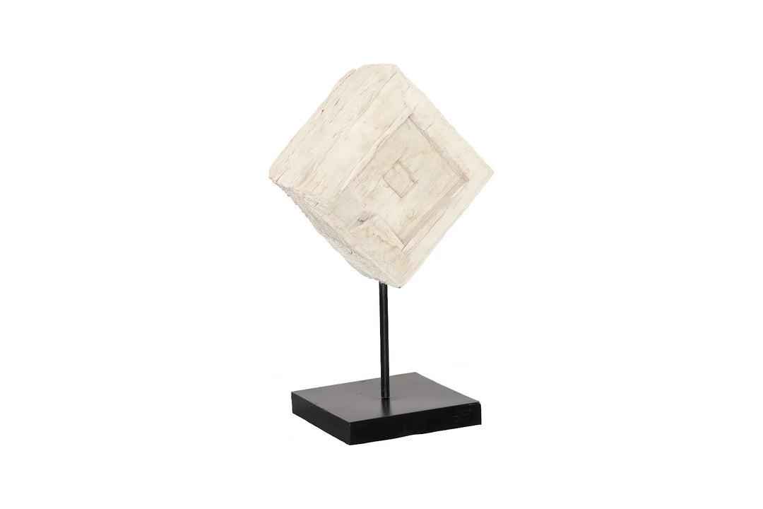 American Home Furniture Phillips Collection Eroded Wood Block on Stand