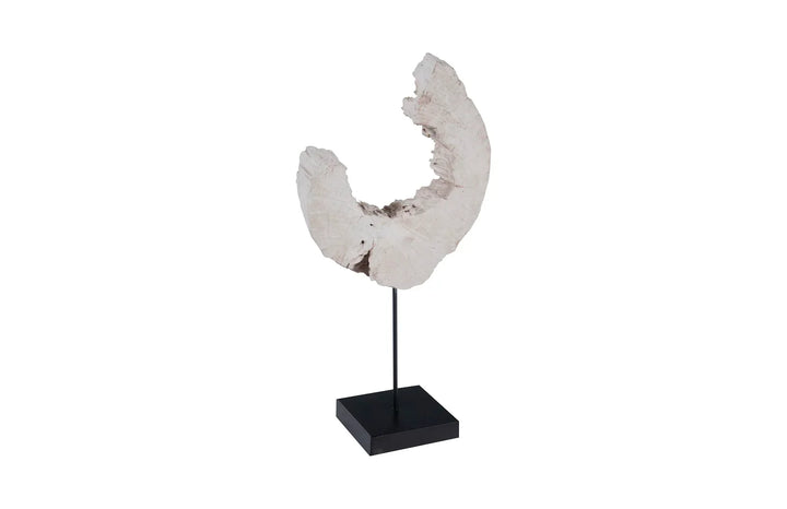 American Home Furniture Phillips Collection Eroded Wood C Sculpture on Stand 