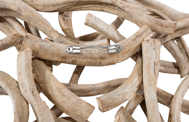 21"D x 4"W x 21"H/Bleached