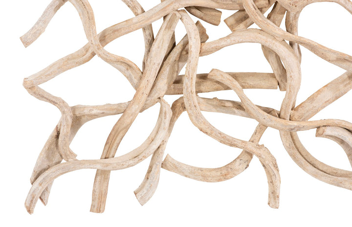 21"D x 4"W x 21"H/Bleached