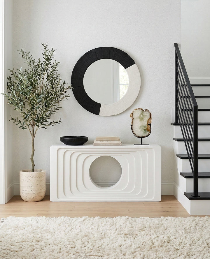 Centered Console Table in setting