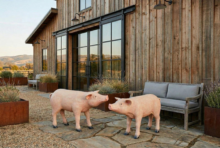 Pig Sculpture in setting