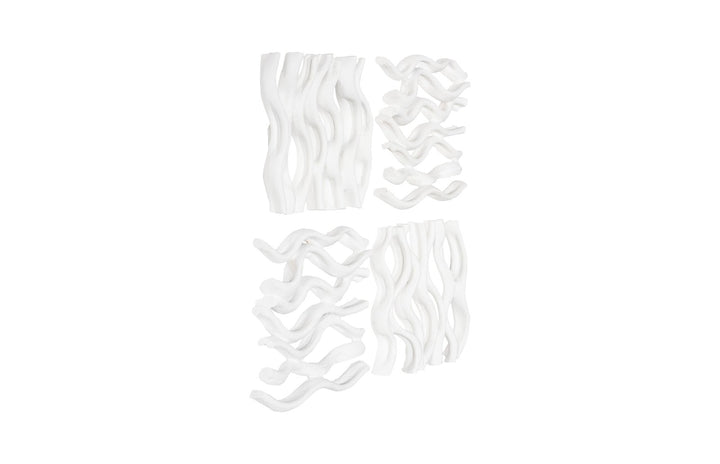 13"D x 2"W x 13"H/White Matte Lacquer