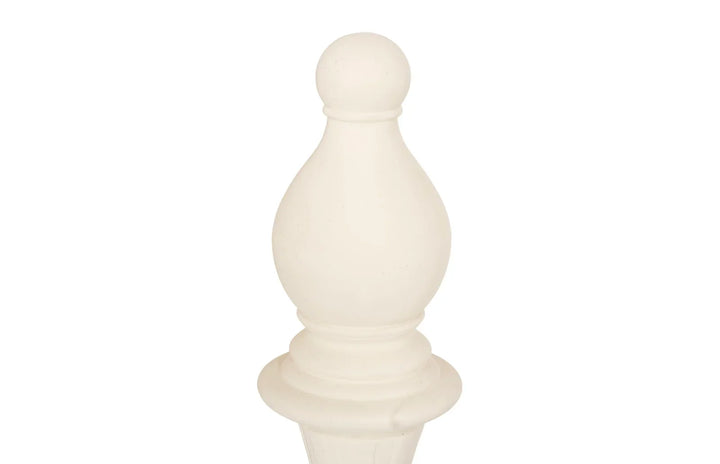 12"D x 12"W x 40"H/Cast Stone White