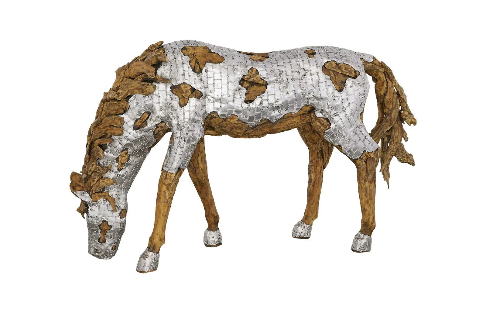 American Home Furniture Phillips Collection Mustang Horse Armored Sculpture