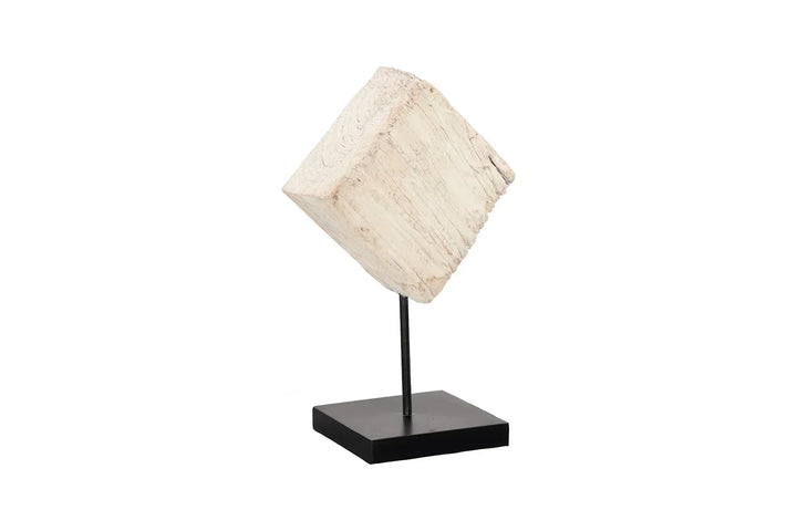American Home Furniture Phillips Collection Eroded Wood Block on Stand