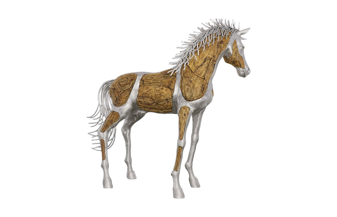 American Home Furniture Phillips Collection Mustang Horse Woodland Sculpture