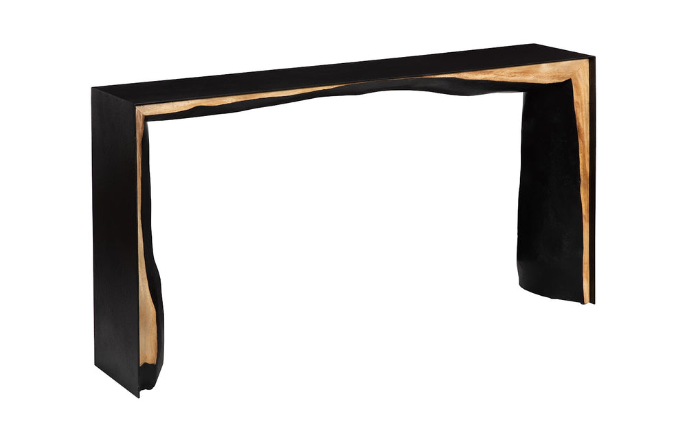 American Home Furniture Phillips Collection Framed Waterfall Console Table