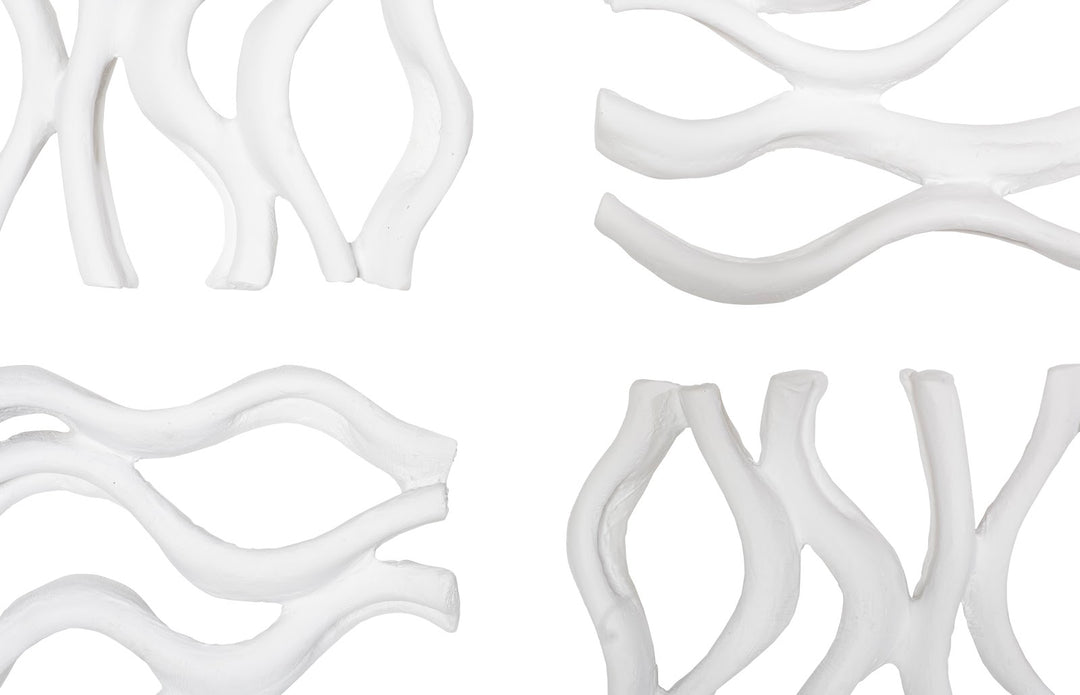 13"D x 2"W x 13"H/White Matte Lacquer