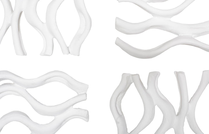 13"D x 2"W x 13"H/White Matte Lacquer