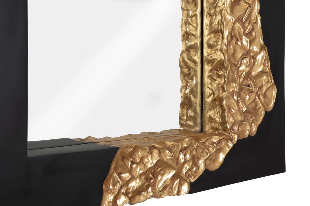 39"D x 4"W x 39"H/Black, Gold