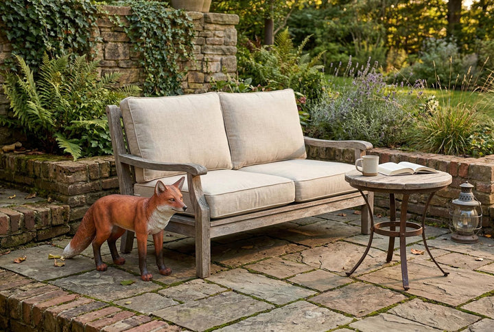 Red Fox Sculpture in setting