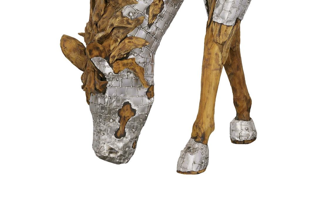 American Home Furniture Phillips Collection Mustang Horse Armored Sculpture