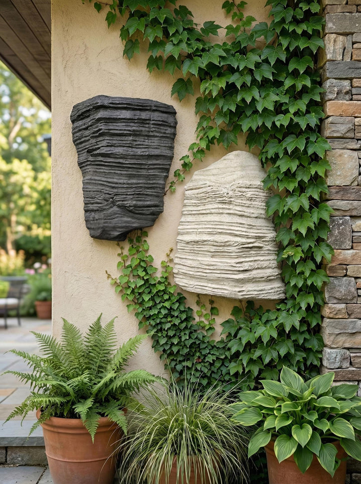 Stratified Rock Wall Décor in setting