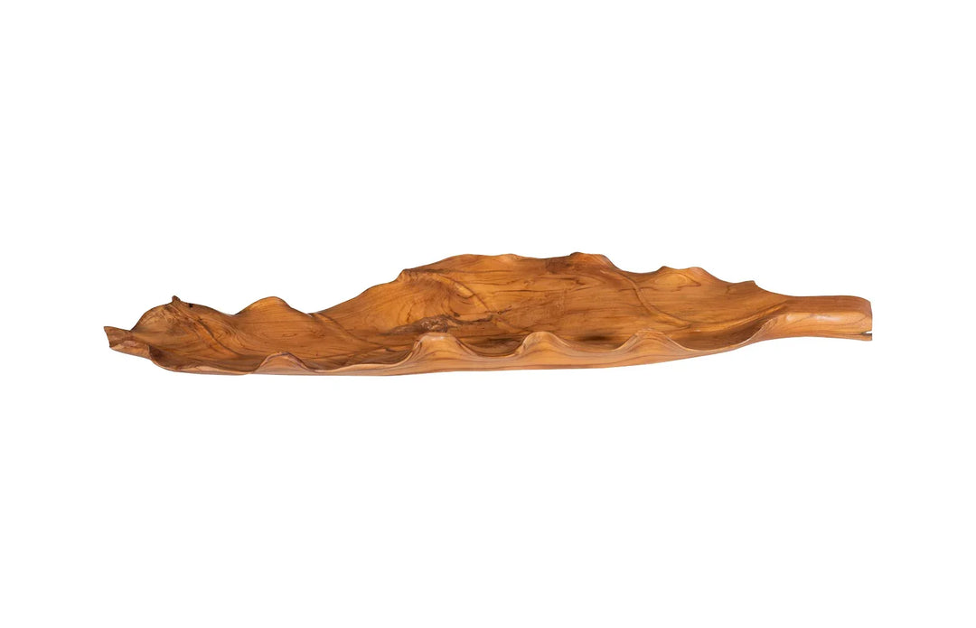 40"D x 14"W x 3"H/Teak Wood, Natural Finish