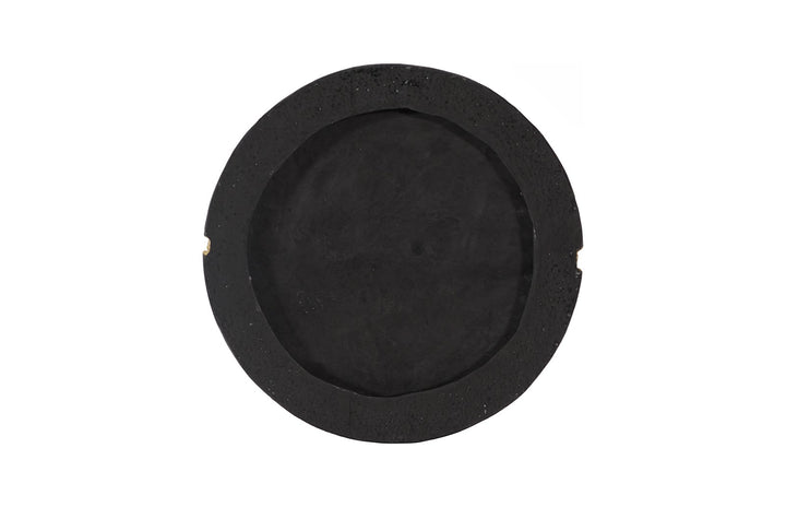 16"D x 2"W x 16"H/Matte Black, Gold Leaf