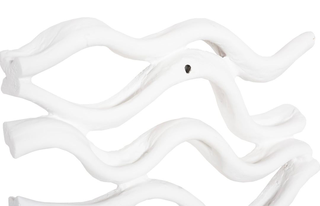 13"D x 2"W x 13"H/White Matte Lacquer