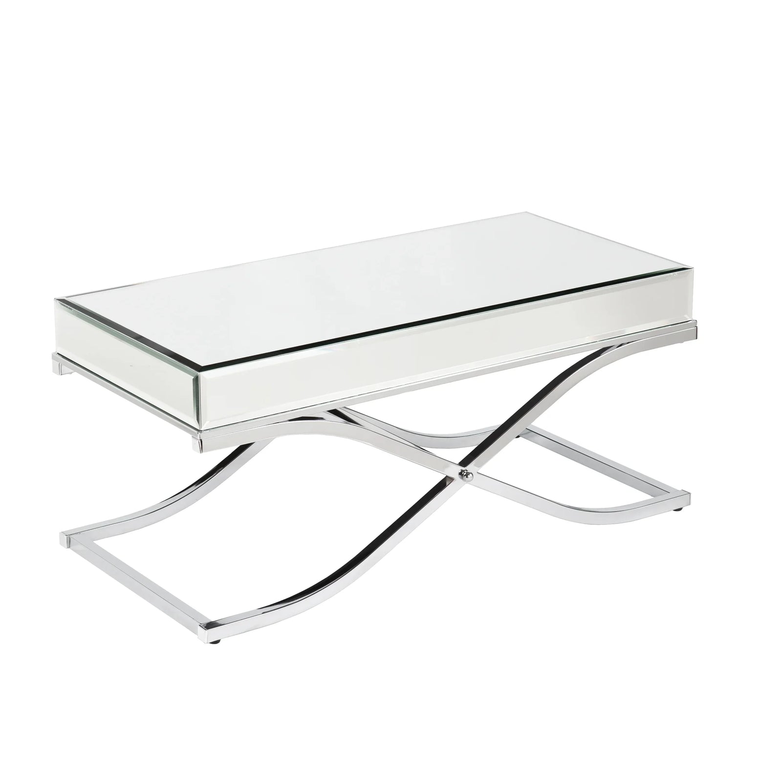 SEI Furniture Ava Mirrored Cocktail Table - Chrome COFFEE TABLES