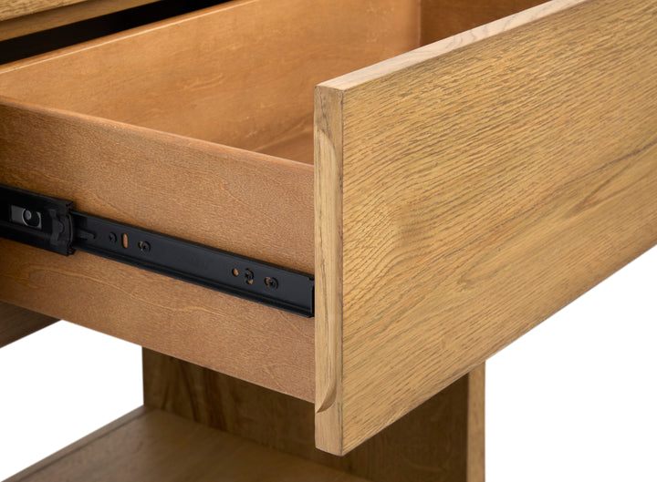 Ripley Rustic Caramel And Dark Bronze Rectangular End Table - T6421-03